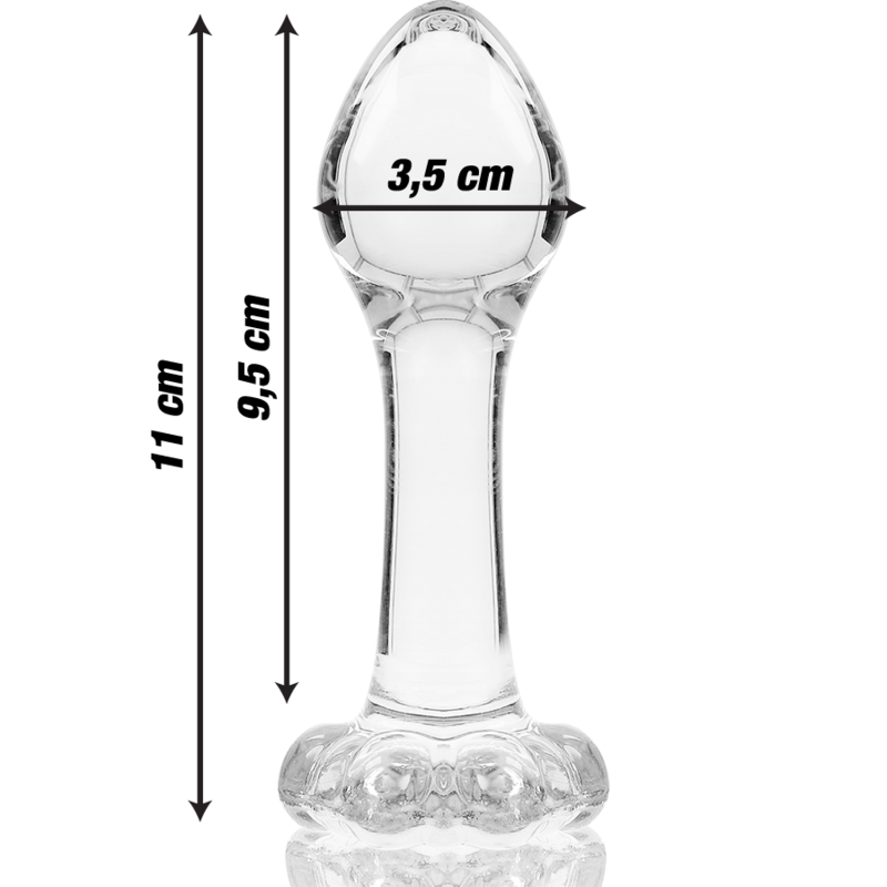 NEBULA SERIES BY IBIZA - MODEL 2 ANAL PLUG BOROSILICATE GLASS CLEAR 11 CM -O- 3.5 CM 3 NEBULA SERIES BY IBIZA - MODEL 2 ANAL PLUG BOROSILICATE GLASS CLEAR 11 CM -O- 3.5 CM - obrazek 3