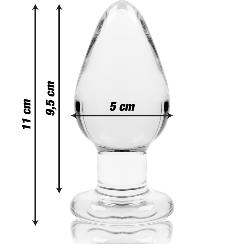 NEBULA SERIES BY IBIZA - MODEL 3 ANAL PLUG BOROSILICATE GLASS TRANSPARENT 11 CM -O- 5 CM 3 NEBULA SERIES BY IBIZA - MODEL 3 ANAL PLUG BOROSILICATE GLASS TRANSPARENT 11 CM -O- 5 CM - obrazek 3
