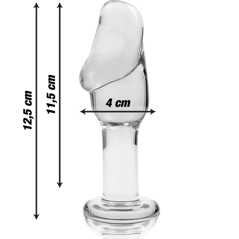 NEBULA SERIES BY IBIZA - MODEL 6 ANAL PLUG BOROSILICATE GLASS CLEAR 12.5 CM -O- 4 CM 3 NEBULA SERIES BY IBIZA - MODEL 6 ANAL PLUG BOROSILICATE GLASS CLEAR 12.5 CM -O- 4 CM - obrazek 3