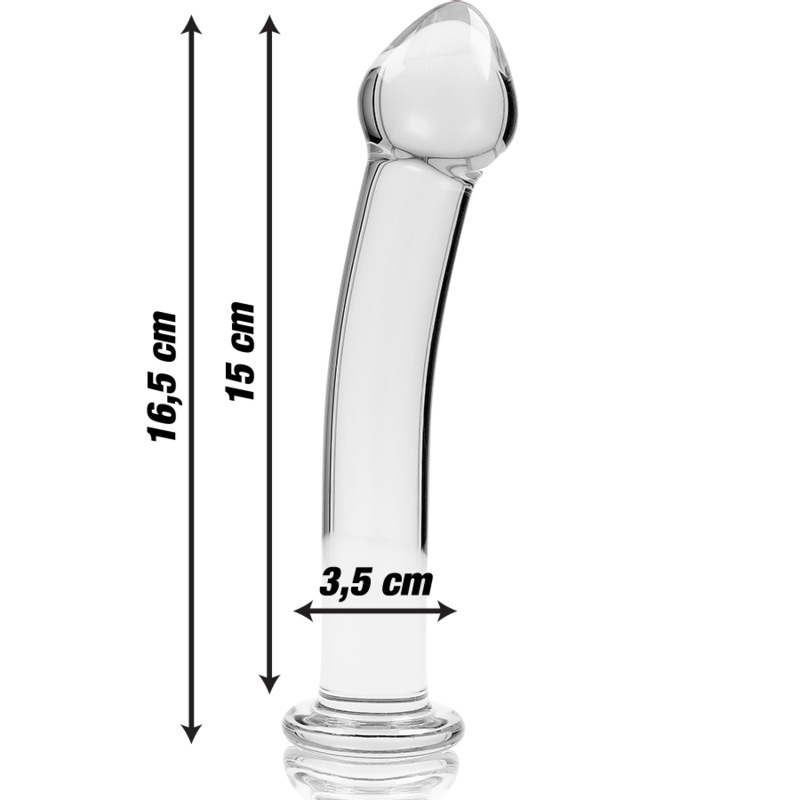 NEBULA SERIES BY IBIZA - MODEL 11 DILDO BOROSILICATE GLASS CLEAR 16 CM -O- 3 CM 3 NEBULA SERIES BY IBIZA - MODEL 11 DILDO BOROSILICATE GLASS CLEAR 16 CM -O- 3 CM - obrazek 3