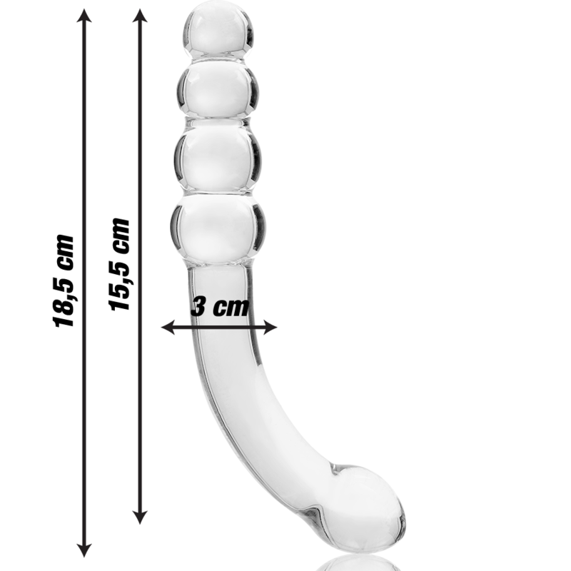 NEBULA SERIES BY IBIZA - MODEL 14 DILDO BOROSILICATE GLASS CLEAR 18.5 CM -O- 3 CM 3 NEBULA SERIES BY IBIZA - MODEL 14 DILDO BOROSILICATE GLASS CLEAR 18.5 CM -O- 3 CM - obrazek 3