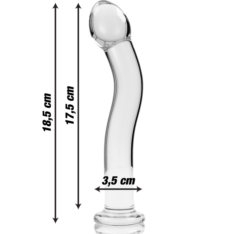 NEBULA SERIES BY IBIZA - MODEL 18 DILDO BOROSILICATE GLASS CLEAR 18.5 CM -O- 3.5 CM 3 NEBULA SERIES BY IBIZA - MODEL 18 DILDO BOROSILICATE GLASS CLEAR 18.5 CM -O- 3.5 CM - obrazek 3