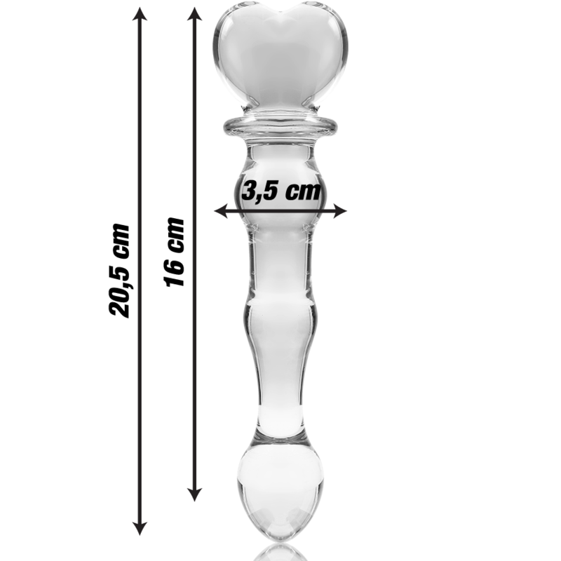 NEBULA SERIES BY IBIZA - MODEL 21 DILDO BOROSILICATE GLASS CLEAR 20.5 CM -O- 3.5 CM 3 NEBULA SERIES BY IBIZA - MODEL 21 DILDO BOROSILICATE GLASS CLEAR 20.5 CM -O- 3.5 CM - obrazek 3
