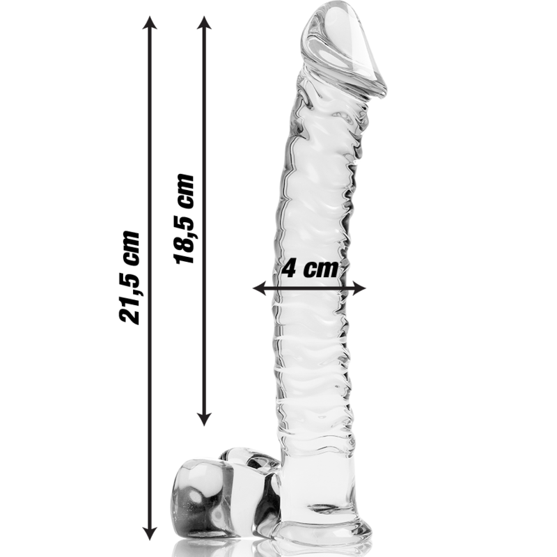 NEBULA SERIES BY IBIZA - MODEL 23 DILDO BOROSILICATE GLASS CLEAR 21.5 CM -O- 4 CM 3 NEBULA SERIES BY IBIZA - MODEL 23 DILDO BOROSILICATE GLASS CLEAR 21.5 CM -O- 4 CM - obrazek 3