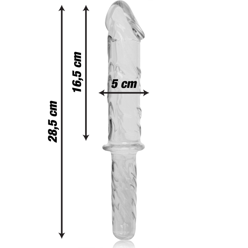NEBULA SERIES BY IBIZA - MODEL 24 DILDO BOROSILICATE GLASS CLEAR 28.5 CM -O- 5 CM 3 NEBULA SERIES BY IBIZA - MODEL 24 DILDO BOROSILICATE GLASS CLEAR 28.5 CM -O- 5 CM - obrazek 3