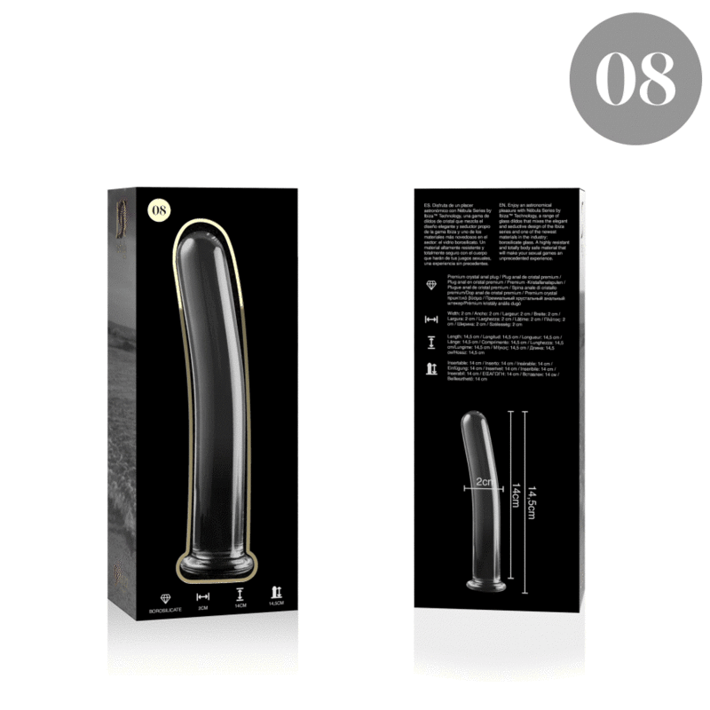 NEBULA SERIES BY IBIZA - MODEL 8 DILDO BOROSILICATE GLASS CLEAR 14.5 CM -O- 2 CM 4 NEBULA SERIES BY IBIZA - MODEL 8 DILDO BOROSILICATE GLASS CLEAR 14.5 CM -O- 2 CM - obrazek 4