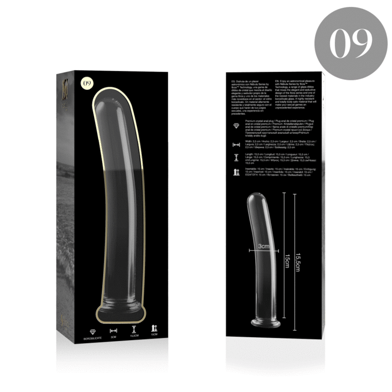 NEBULA SERIES BY IBIZA - MODEL 9 DILDO BOROSILICATE GLASS CLEAR 15.5 CM -O- 2.5 CM 4 NEBULA SERIES BY IBIZA - MODEL 9 DILDO BOROSILICATE GLASS CLEAR 15.5 CM -O- 2.5 CM - obrazek 4