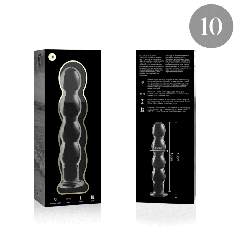 NEBULA SERIES BY IBIZA - MODEL 10 DILDO BOROSILICATE GLASS CLEAR 16.5 CM -O- 3.5 CM 4 NEBULA SERIES BY IBIZA - MODEL 10 DILDO BOROSILICATE GLASS CLEAR 16.5 CM -O- 3.5 CM - obrazek 4