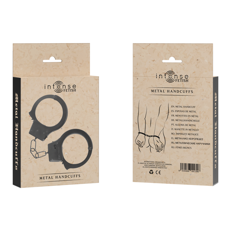 INTENSE - FETISH METAL HANDCUFFS 3 INTENSE - FETISH METAL HANDCUFFS - obrazek 3