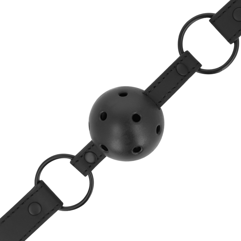 INTENSE - FETISH VEGAN LEATHER BALL GAG 3 INTENSE - FETISH VEGAN LEATHER BALL GAG - obrazek 3