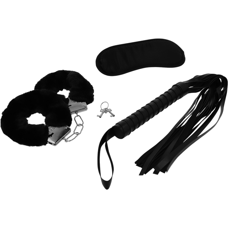 INTENSE - FETISH EROTIC PLAYSET 1 WITH HANDCUFFS, BLIND MASK AND FLOGGER 2 INTENSE - FETISH EROTIC PLAYSET 1 WITH HANDCUFFS, BLIND MASK AND FLOGGER - obrazek 2