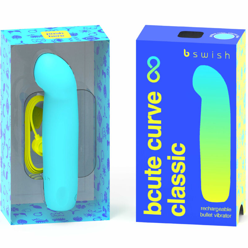 B SWISH - BCUTE CURVE INFINITE CLASSIC RECHARGEABLE VIBRATOR BLUE SILICONE 2 B SWISH - BCUTE CURVE INFINITE CLASSIC RECHARGEABLE VIBRATOR BLUE SILICONE - obrazek 2