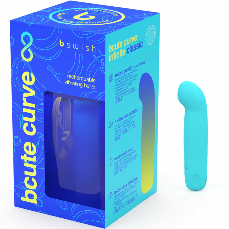 B SWISH - BCUTE CURVE INFINITE CLASSIC LIMITED EDITION BLUE SILICONE RECHARGEABLE VIBRATOR 4 B SWISH - BCUTE CURVE INFINITE CLASSIC LIMITED EDITION BLUE SILICONE RECHARGEABLE VIBRATOR - obrazek 4