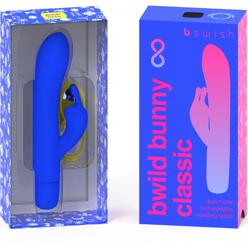 B SWISH - BWILD BUNNY INFINITE CLASSIC RECHARGEABLE VIBRATOR BLUE SILICONE 2 B SWISH - BWILD BUNNY INFINITE CLASSIC RECHARGEABLE VIBRATOR BLUE SILICONE - obrazek 2