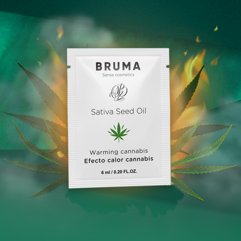 BRUMA - SATIVA SEED OIL SLIDING GEL WARMING CANNABIS FLAVOR 6 ML 3 BRUMA - SATIVA SEED OIL SLIDING GEL WARMING CANNABIS FLAVOR 6 ML - obrazek 3