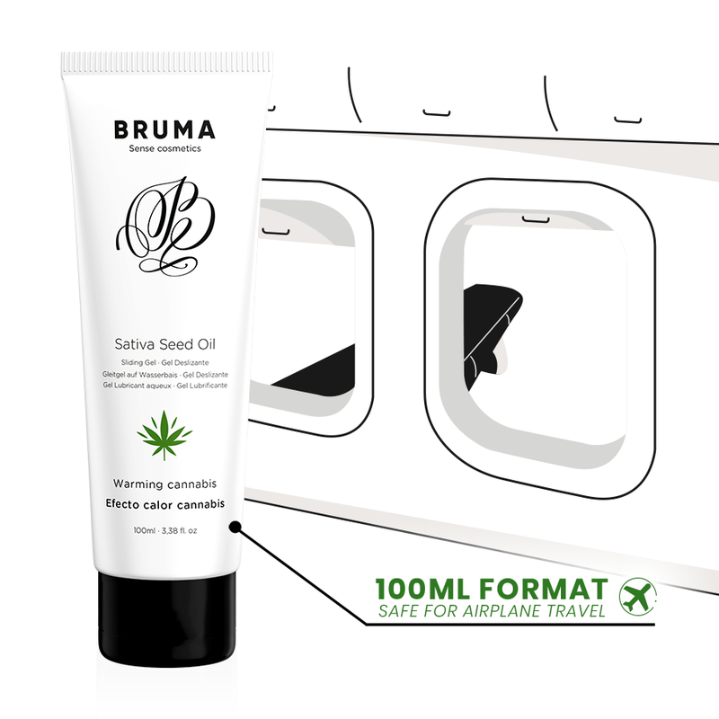 BRUMA - SATIVA SEED OIL SLIDING GEL WARMING CANNABIS FLAVOR 100 ML 5 BRUMA - SATIVA SEED OIL SLIDING GEL WARMING CANNABIS FLAVOR 100 ML - obrazek 5