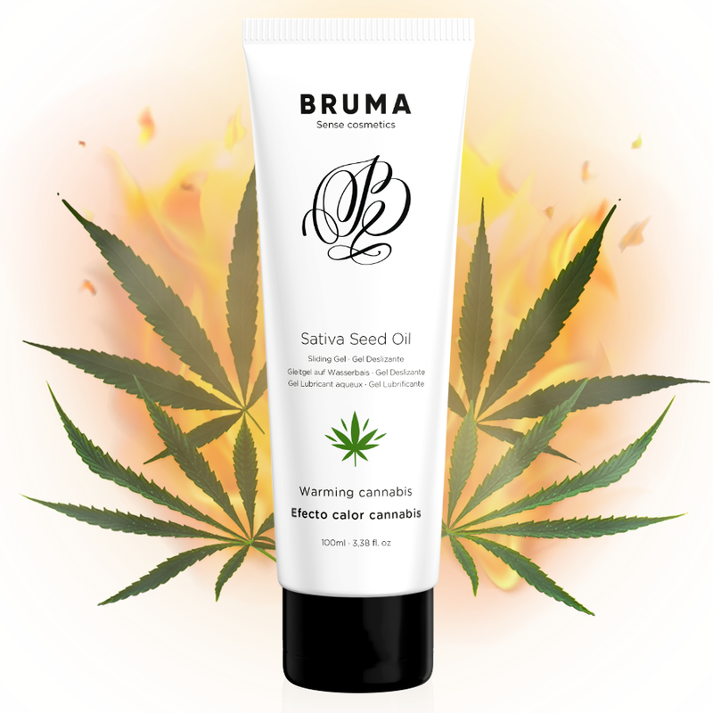 BRUMA - SATIVA SEED OIL SLIDING GEL WARMING CANNABIS FLAVOR 100 ML 3 BRUMA - SATIVA SEED OIL SLIDING GEL WARMING CANNABIS FLAVOR 100 ML - obrazek 3
