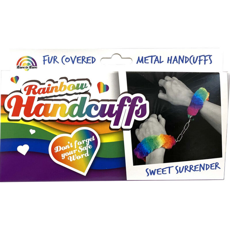 SPENCER FLEETWOOD - RAINBOW LINED METAL HANDCUFFS 4 SPENCER FLEETWOOD - RAINBOW LINED METAL HANDCUFFS - obrazek 4