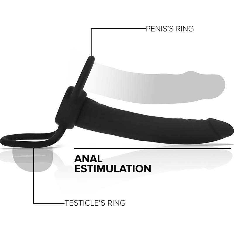 MYTHOLOGY - COBI ONYX ANAL DILDO WITH COCK AND TESTICLE RING 13 SILICONE CM 3 MYTHOLOGY - COBI ONYX ANAL DILDO WITH COCK AND TESTICLE RING 13 SILICONE CM - obrazek 3
