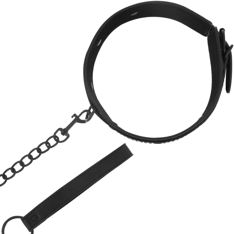 INTENSE - FETISH VEGAN LEATHER COLLAR 5 INTENSE - FETISH VEGAN LEATHER COLLAR - obrazek 5