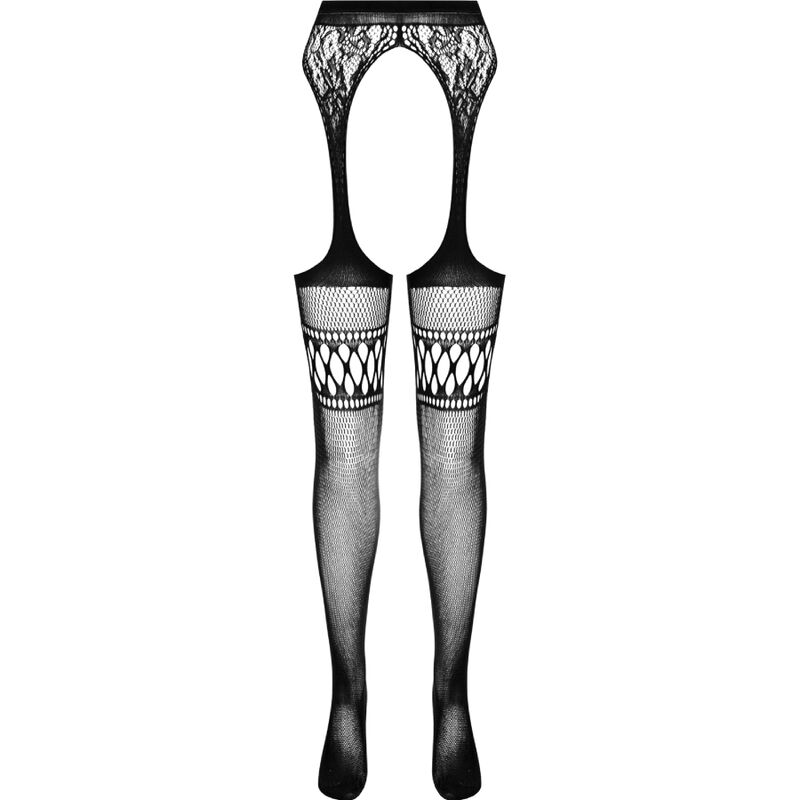 PASSION - S026 BLACK TIGHTS WITH GARTER ONE SIZE 5 PASSION - S026 BLACK TIGHTS WITH GARTER ONE SIZE - obrazek 5
