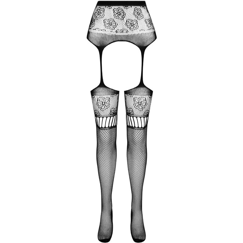 PASSION - S030 TIGHTS WITH BLACK GARTER ONE SIZE 5 PASSION - S030 TIGHTS WITH BLACK GARTER ONE SIZE - obrazek 5