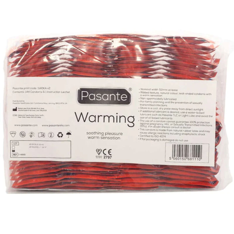 PASANTE - CONDOMS WARMING EFFECT BAG 144 UNITS 3 PASANTE - CONDOMS WARMING EFFECT BAG 144 UNITS - obrazek 3