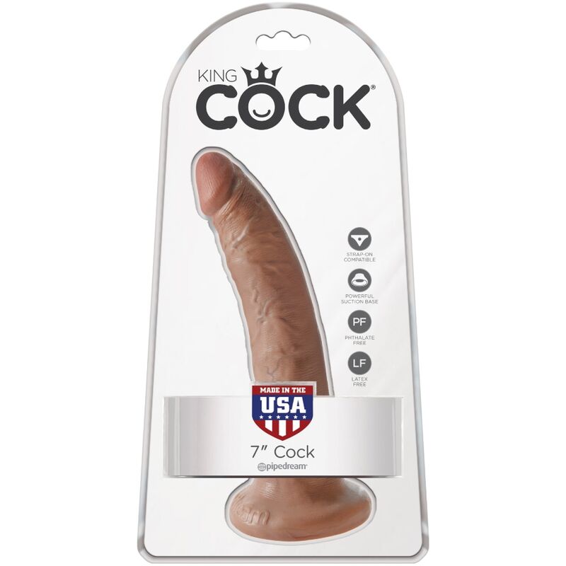 KING COCK - REALISTIC PENIS 17.5 CM CARAMEL 5 KING COCK - REALISTIC PENIS 17.5 CM CARAMEL - obrazek 5