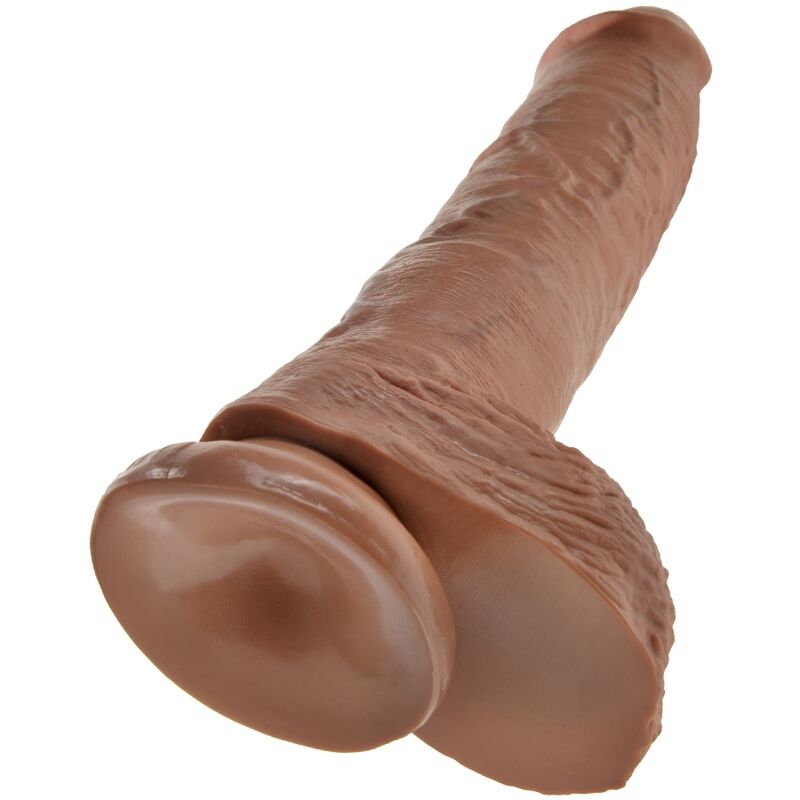 KING COCK - REALISTIC PENIS WITH BALLS 19.8 CM CARAMEL 4 KING COCK - REALISTIC PENIS WITH BALLS 19.8 CM CARAMEL - obrazek 4