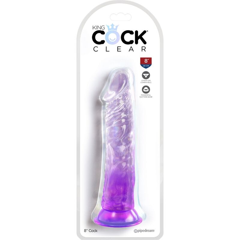 KING COCK - CLEAR REALISTIC PENIS 19.7 CM PURPLE 2 KING COCK - CLEAR REALISTIC PENIS 19.7 CM PURPLE - obrazek 2