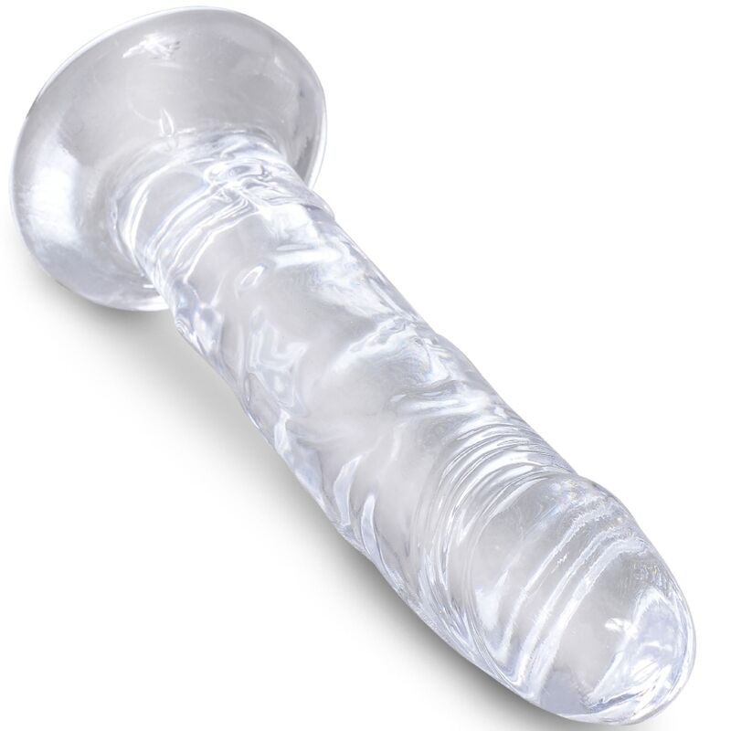 KING COCK - CLEAR REALISTIC PENIS 15.5 CM TRANSPARENT 3 KING COCK - CLEAR REALISTIC PENIS 15.5 CM TRANSPARENT - obrazek 3