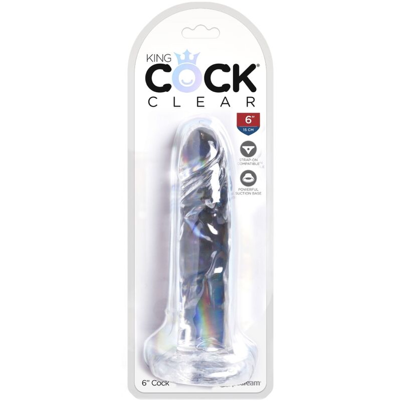 KING COCK - CLEAR REALISTIC PENIS 15.5 CM TRANSPARENT 4 KING COCK - CLEAR REALISTIC PENIS 15.5 CM TRANSPARENT - obrazek 4