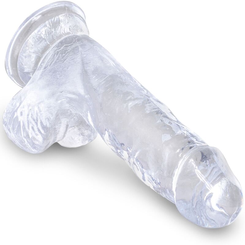 KING COCK - CLEAR REALISTIC PENIS WITH BALLS 10.1 CM TRANSPARENT 3 KING COCK - CLEAR REALISTIC PENIS WITH BALLS 10.1 CM TRANSPARENT - obrazek 3