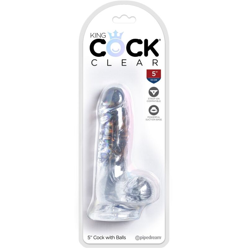 KING COCK - CLEAR REALISTIC PENIS WITH BALLS 10.1 CM TRANSPARENT 5 KING COCK - CLEAR REALISTIC PENIS WITH BALLS 10.1 CM TRANSPARENT - obrazek 5