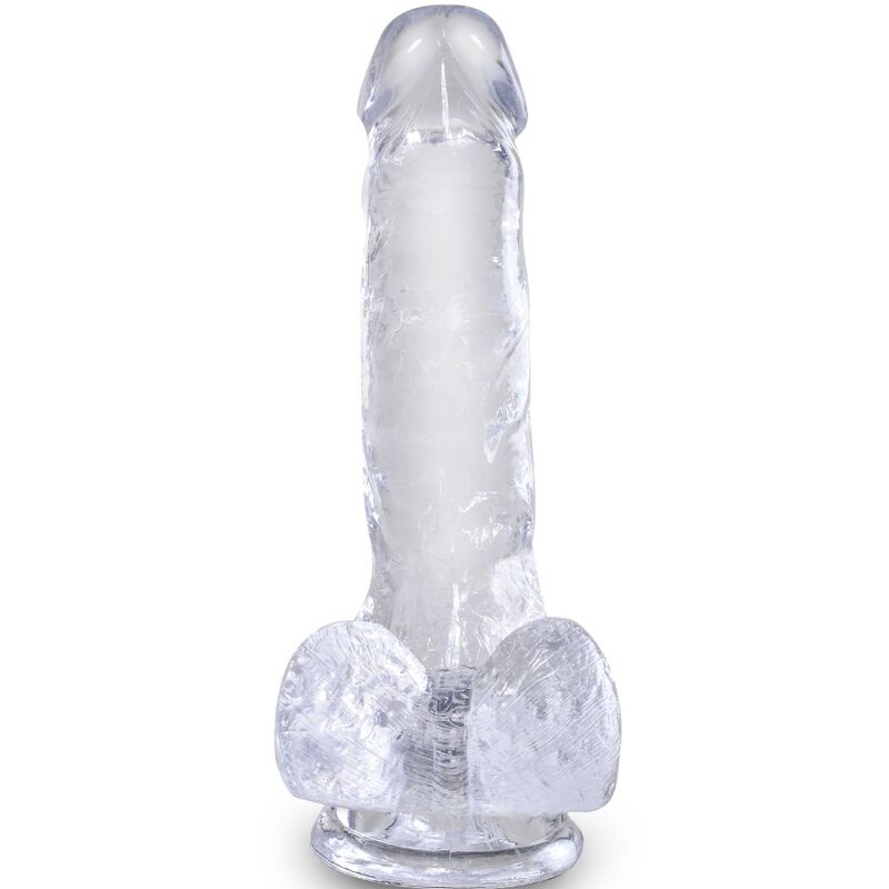 KING COCK - CLEAR REALISTIC PENIS WITH BALLS 13.5 CM TRANSPARENT 2 KING COCK - CLEAR REALISTIC PENIS WITH BALLS 13.5 CM TRANSPARENT - obrazek 2