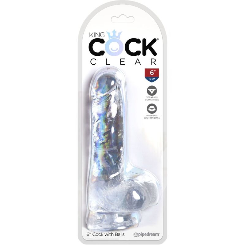 KING COCK - CLEAR REALISTIC PENIS WITH BALLS 13.5 CM TRANSPARENT 5 KING COCK - CLEAR REALISTIC PENIS WITH BALLS 13.5 CM TRANSPARENT - obrazek 5