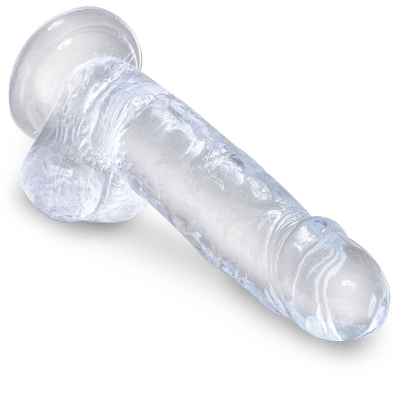 KING COCK - CLEAR REALISTIC PENIS WITH BALLS 15.2 CM TRANSPARENT 3 KING COCK - CLEAR REALISTIC PENIS WITH BALLS 15.2 CM TRANSPARENT - obrazek 3