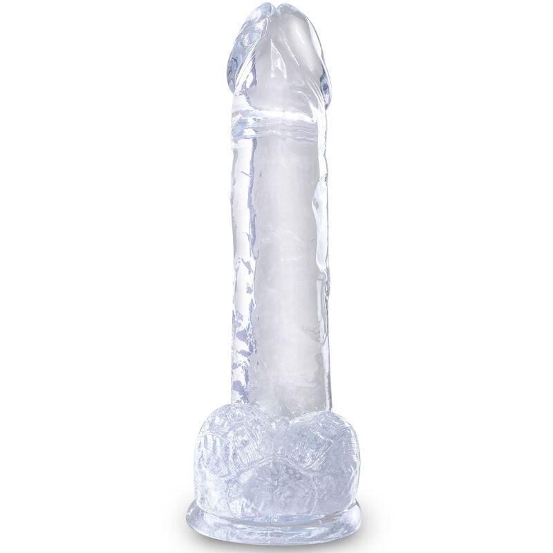 KING COCK - CLEAR REALISTIC PENIS WITH BALLS 15.2 CM TRANSPARENT 2 KING COCK - CLEAR REALISTIC PENIS WITH BALLS 15.2 CM TRANSPARENT - obrazek 2