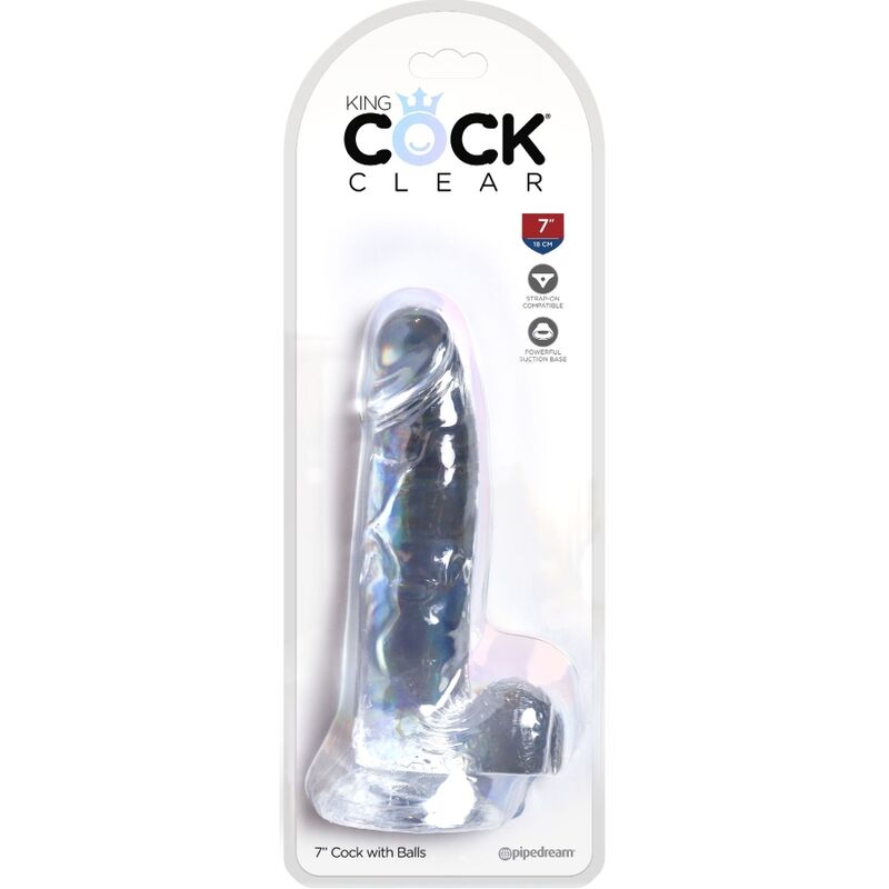 KING COCK - CLEAR REALISTIC PENIS WITH BALLS 15.2 CM TRANSPARENT 5 KING COCK - CLEAR REALISTIC PENIS WITH BALLS 15.2 CM TRANSPARENT - obrazek 5