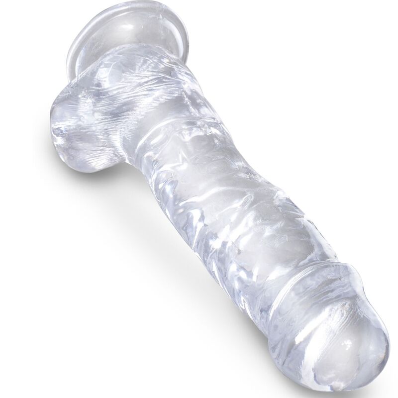 KING COCK - CLEAR REALISTIC PENIS WITH BALLS 16.5 CM TRANSPARENT 3 KING COCK - CLEAR REALISTIC PENIS WITH BALLS 16.5 CM TRANSPARENT - obrazek 3