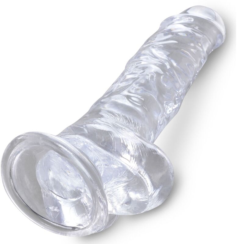 KING COCK - CLEAR REALISTIC PENIS WITH BALLS 16.5 CM TRANSPARENT 4 KING COCK - CLEAR REALISTIC PENIS WITH BALLS 16.5 CM TRANSPARENT - obrazek 4