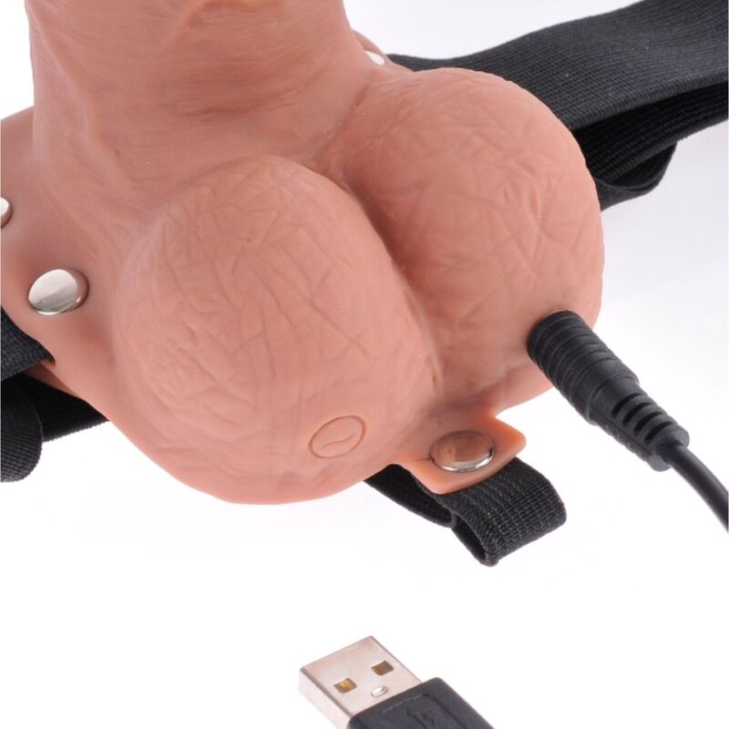 FETISH FANTASY SERIES - ADJUSTABLE HARNESS REALISTIC PENIS WITH BALLS RECHARGEABLE AND VIBRATOR 17.8 CM 4 FETISH FANTASY SERIES - ADJUSTABLE HARNESS REALISTIC PENIS WITH BALLS RECHARGEABLE AND VIBRATOR 17.8 CM - obrazek 4