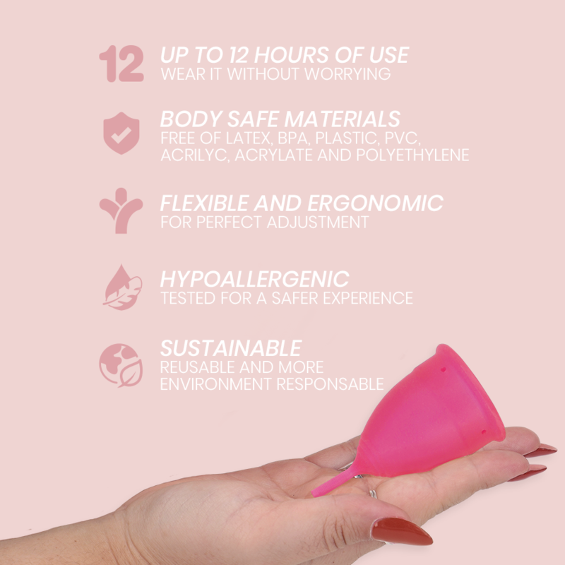 INTIMICHIC - MENSTRUAL CUP MEDICAL GRADE SILICONE - SIZE S 5 INTIMICHIC - MENSTRUAL CUP MEDICAL GRADE SILICONE - SIZE S - obrazek 5