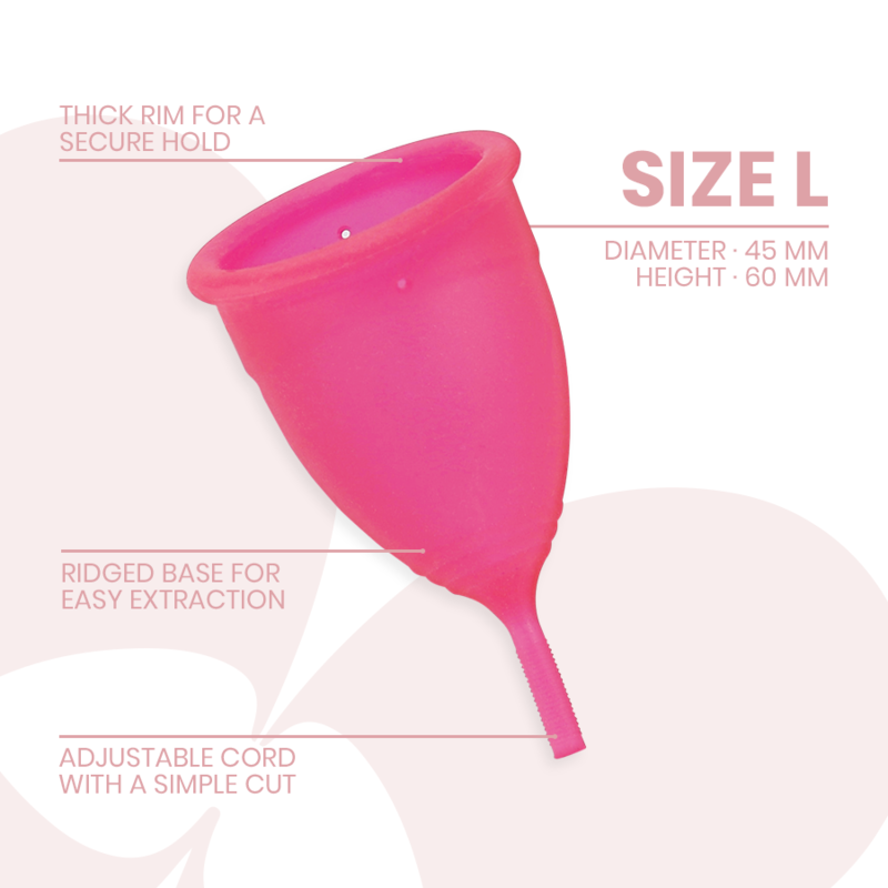 INTIMICHIC - MENSTRUAL CUP MEDICAL GRADE SILICONE - SIZE L 3 INTIMICHIC - MENSTRUAL CUP MEDICAL GRADE SILICONE - SIZE L - obrazek 3