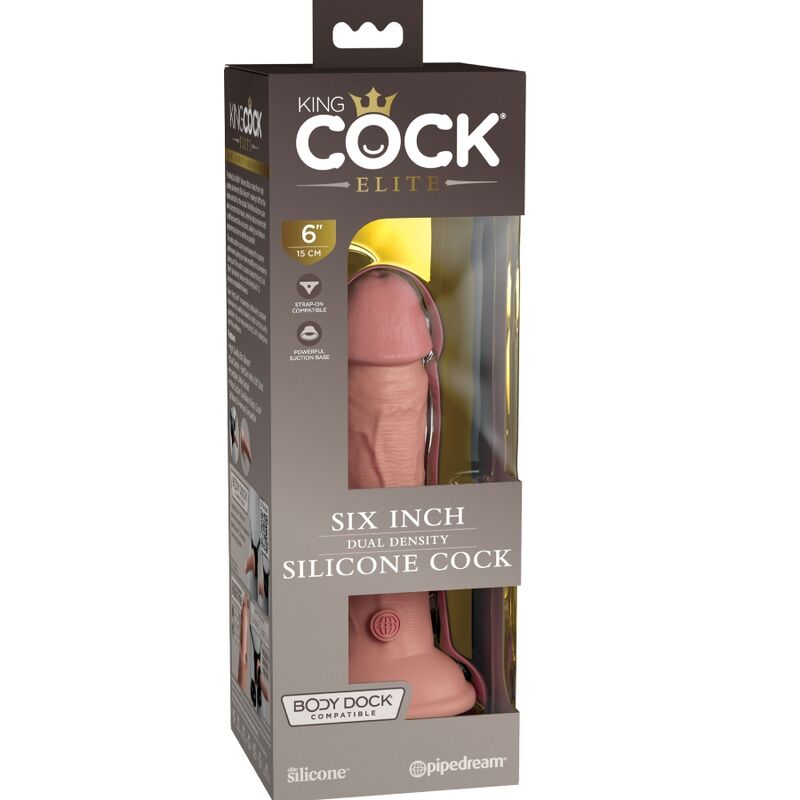 KING COCK - ELITE REALISTIC SILICONE DILDO 15.2 CM 5 KING COCK - ELITE REALISTIC SILICONE DILDO 15.2 CM - obrazek 5