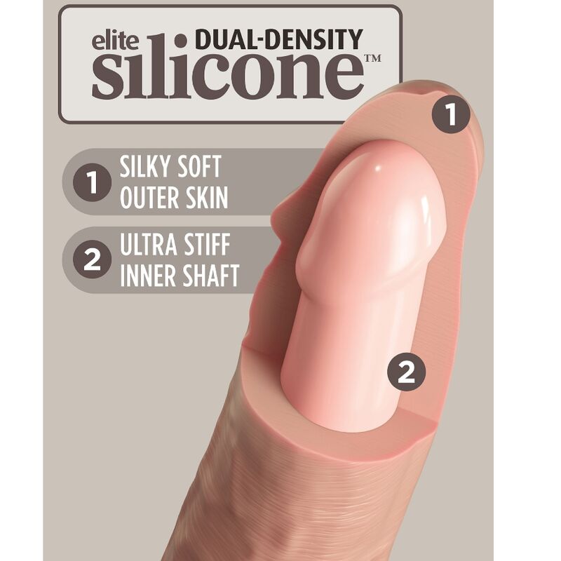 KING COCK - ELITE REALISTIC SILICONE DILDO 15.2 CM 4 KING COCK - ELITE REALISTIC SILICONE DILDO 15.2 CM - obrazek 4