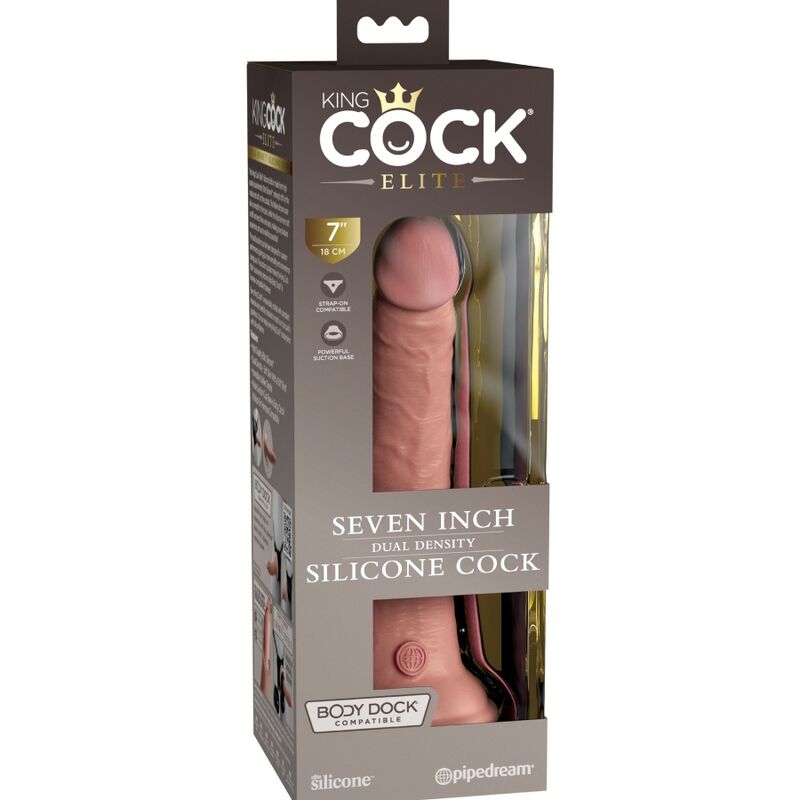 KING COCK - ELITE REALISTIC SILICONE DILDO 17.8 CM 5 KING COCK - ELITE REALISTIC SILICONE DILDO 17.8 CM - obrazek 5