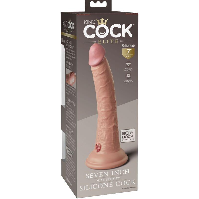 KING COCK - ELITE REALISTIC SILICONE DILDO 17.8 CM 4 KING COCK - ELITE REALISTIC SILICONE DILDO 17.8 CM - obrazek 4
