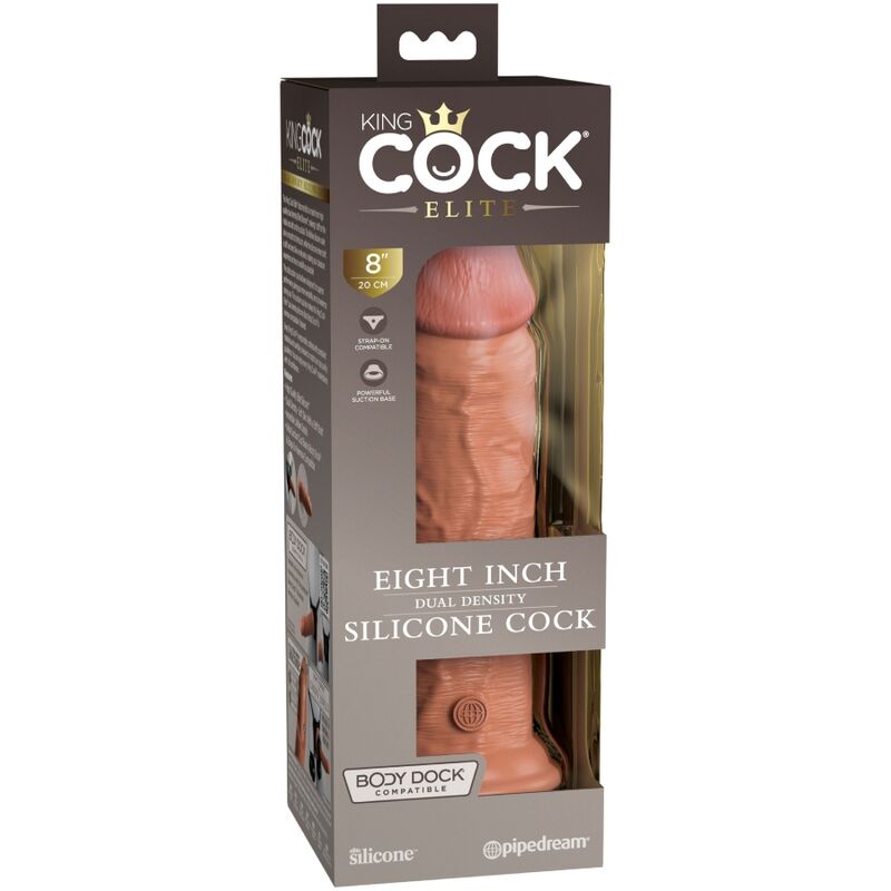 KING COCK - ELITE REALISTIC SILICONE DILDO 20.3 CM CARAMEL 5 KING COCK - ELITE REALISTIC SILICONE DILDO 20.3 CM CARAMEL - obrazek 5