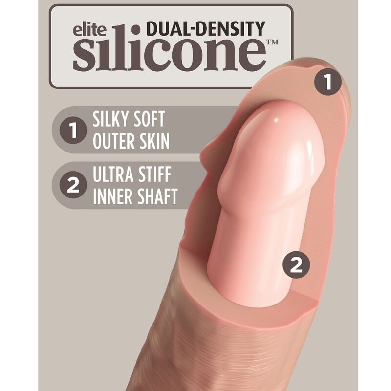 KING COCK - ELITE REALISTIC SILICONE DILDO 20.3 CM 4 KING COCK - ELITE REALISTIC SILICONE DILDO 20.3 CM - obrazek 4